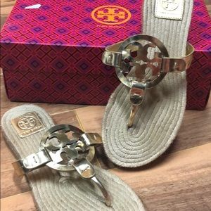Tory Burch Miller Espadrilles Gold